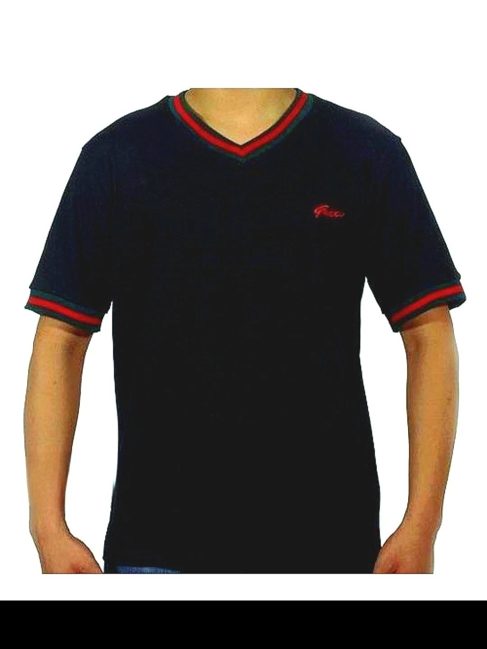 Authentic Gucci Logo Print Black Cotton T-Shirt Tee Mens Size M Medium Womens L